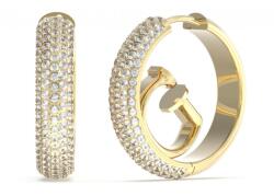 Guess Cercei rotunzi placați cu aur cu zirconi Crazy Earrings JUBE03299JWYGT/U