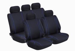 Maxspeed 9 részes univerzális üléshuzat szett, fekete kék csíkkal (60TY3092)