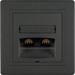 MENTAVILL Mv5 Kettős Rj45-ös Aljzat Ip20 Fekete (171402)