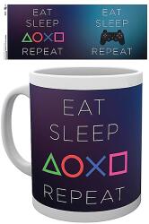 ABYstyle PlayStation - Eat Sleep Repeat bögre (MG1064)