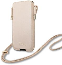 Guess Handbag GUHCP12MSAPSLG 6.1" gold/gold Saffiano - vexio