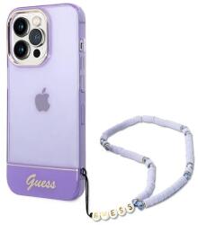 GUESS Husa Guess GUHCP14LHGCOHU iPhone 14 Pro 6.1" purple/purple hardcase Translucent Pearl Strap - vexio