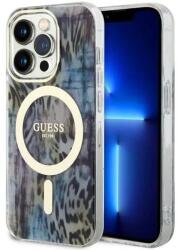 GUESS Husa Guess GUHMP14LHLEOPWB iPhone 14 Pro 6.1" blue/blue hardcase Leopard MagSafe - vexio