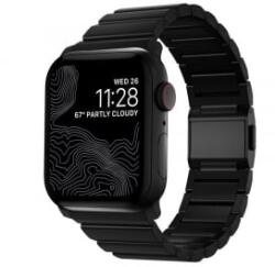 Nomad Apple Watch Ultra (49mm)8/7(45mm)/6/SE/5/4(44mm)/3/2/1(42mm) titánium szíj fekete (NM1A41BXT0)