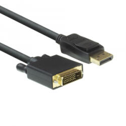 ACT DisplayPort - DVI adapter kábel 1.8m fekete (AC7505) (AC7505)