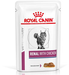 Royal Canin Veterinary Diet 24x85g Royal Canin Veterinary nedves macskatáp- Renal csirke