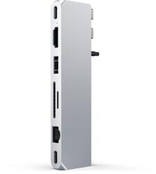 Satechi ProHubMax (USB 4, HDMI 4K 60Hz, USB-A3.0, micro/SD, Ethernet, USB-C, Audio), ezüst (ST-UCPHMXS)
