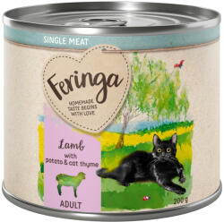 Feringa 6x200g Feringa Single Meat Menü Bárány, burgonya & macskagamandor nedves macskatáp
