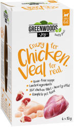 Greenwoods 6x85g Greenwoods Joy csirkefilé & borjú nedves macskatáp
