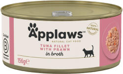 Applaws 24x156g Applaws tonhalfilé & garnéla hallében nedves macskatáp