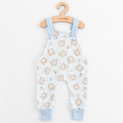 NEW BABY Baba pamut kantáros nadrág New Baby Biscuits kék - pindurka