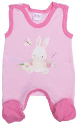 Asti Ujjatlan vékony pamut rugdalózó Nyuszis mintával