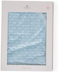 Cangaroo Bloomy Minky takaró (80x90 cm) - Kék - pindurka