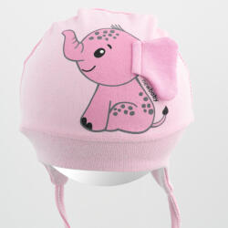 NEW BABY Pamut baba sapka New Baby Happy Elephant pink - pindurka