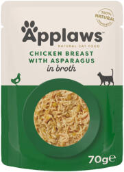 Applaws 12x70g Applaws csirke & spárga húslében nedves macskatáp