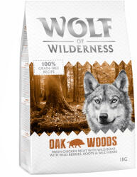 Wolf of Wilderness 1kg Wolf of Wilderness Adult "Oak Woods" - vaddisznó gabonamentes száraz kutyatáp - zooplus - 1 463 Ft