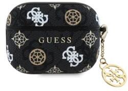 GUESS PU 4G Peony Charm fliptok AirPods Pro-hoz fekete