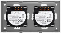 Luxion Intrerupator Triplu si Dublu cu Touch din Sticla LUXION Alb (LX-ST-301/201-W)