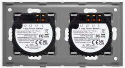 Luxion Intrerupator Dublu si Simplu cu Touch din Sticla LUXION Alb (LX-ST-201/101-W)