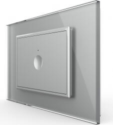 LIVOLO Intrerupator simplu Livolo touch rama din sticla standard Italian Argintiu (vl-fc1-3ip-15)