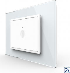 LIVOLO Intrerupator simplu Livolo wireless cu touch rama din sticla Alb (vl-fc1r-3wp-11)