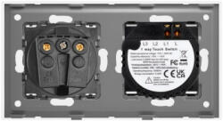 Luxion Intrerupator Simplu si Priza cu Rama din Sticla LUXION Auriu (LX-ST-101/MP010-G)