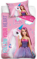 Carbotex Barbie Ovis Ágyneműhuzat Szett - Follow Your Heart - fizz