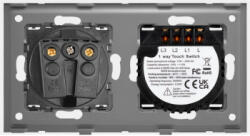Luxion Intrerupator Triplu si Priza cu Rama din Sticla LUXION Auriu (LX-ST-301/MP010-G)
