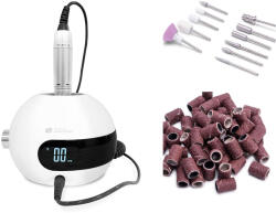  Professzionális elektromos körömvágó RIO NASP, 30000 rpm, alumínium, kétirányú, 11 tartozék, LCD kijelző