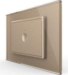 LIVOLO Intrerupator simplu Livolo touch rama din sticla standard Italian Auriu (vl-fc1-3ap-13)