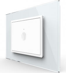 LIVOLO Intrerupator simplu Livolo touch rama din sticla standard Italian Alb (vl-fc1-3wp-11)