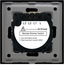 Luxion Intrerupator Dublu variator cu Touch din Sticla LUXION RF433 Negru (LX-MT-RD201G-B)