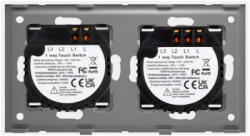 Luxion Intrerupator Dublu si Simplu cu Touch din Sticla LUXION Auriu (LX-ST-201/101-G)