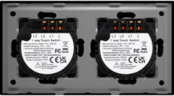 Luxion Intrerupator Triplu si Dublu cu Touch din Sticla LUXION Negru (LX-ST-301/201-B)