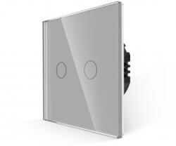 Luxion Intrerupator Dublu variator cu Touch din Sticla LUXION Gri (LX-MT-D201G-GY)