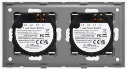 Luxion Intrerupator 2 x Simplu cu Touch din Sticla LUXION Auriu (LX-ST-101/101-G)
