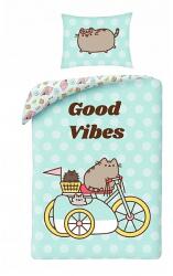Halantex Pusheen cicás Ágyneműhuzat Szett - Good Vibes - fizz