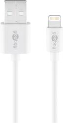 Goobay 72909 Lightning Apa - USB-A Apa 2.0 Adat és Töltő Kábel - 3 m, Fehér