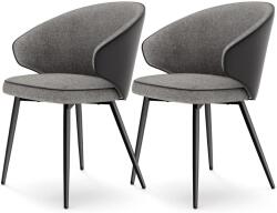 VASAGLE Kárpitozott étkezőszék 2 db, sötétszürke (LDC102G01)