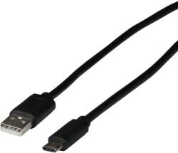 EFB-Elektronik EBUSBC-USB20AK. 1 USB-A Apa - USB-C Apa 2.0 Adat és Töltőkábel - 1 m, Fekete
