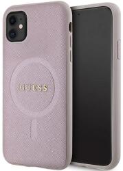 GUESS Husa Guess GUHMN61PSAHMCP case for iPhone 11 / Xr - pink Saffiano MagSafe - pcone