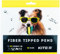 Kite Флумастери Kite Dogs 18 цвята в кутия (1608015-K22-448)
