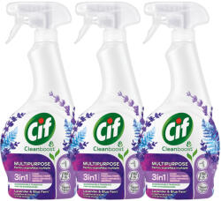 Cif 3in1 Multipurpose Levendula & Kékpáfrány spray (3x500 ml)