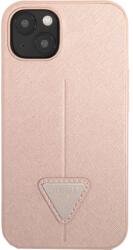 GUESS Husa Husa Capac Spate Saffiano Triangle Logo Roz APPLE Iphone 14 Plus - pcone