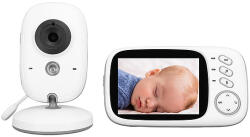 Techsuit - Baby Monitor (VB603) - Vezeték nélküli, Többnyelvű támogatás, Zajcsökkentés, Kettős mikrofon, USA csatlakozó - fehér