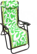 GIMI GYM Sezlong-Scaun camping cu tetiera, din panza cu model, 120 KG, structura metalica, verde (44175green)