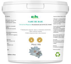  Sare de Baie cu Magneziu (Sare Nigari) și Ulei Esențial de Mosc Alb, 2800 g (BIOS-7331898768912)