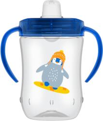 Dr. Brown's cana cu maner si cioc moale Soft Spout Toddler Cup 9m+, 270 ml Albastru