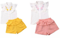 drool Set camasuta si pantaloni cu broderie Drool (Culoare: Roz, Marime: 130) (drl1209)