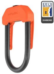 Hiplok DX U-Lakat 150x85x14 mm, narancs-fekete